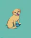 Placeholder: cute puppy eating cheese, art deco, romanticism, watercolor, visual novel, cheerful, furry, sleepy, rembrandt lighting, colorful lighting, blue, teal, aqua, red, purple, yellow, black, detailed, masterpiece