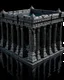 Placeholder: A dark gray submerged temple designed in ancient Roman mosaics