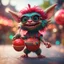 Placeholder: hairy groove funk ninja gremlin kobold strawberry beast hippie with long eyebrows holding disco ball like a basket ball,bokeh like f/0.8, tilt-shift lens 8k, high detail, smooth render, down-light, unreal engine