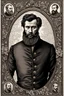 Placeholder: man, medieval, fighter, russian, croocked nose, czar, rich, simple clothes, short messy hair, thick beard, oligarch, leather coat with fur, brocade clothes, pencil drawing, black or red hair, muscles, background frame, 28 years old