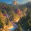 Placeholder: hollywood hill made of felt, 8k quality, hyper realistic, 3d render