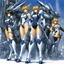 Placeholder: [illustration by masamune shirow] the team of bioroids