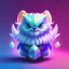 Placeholder: clean art of a cute fantasy creature made of segments of stone, soft lighting, soft pastel gradients, high definition