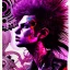 Placeholder: beautiful punk girl, hyper detailed, hyperdetailed, intricately detailed, illustration by <kilian eng> <Yoji Shinkawa>, purple tones,