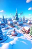 Placeholder: snowy christmas theme park