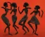 Placeholder: an abstract painting with figures of three African women dancing