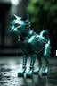 Placeholder: gato robótico en la lluvia