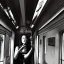 Placeholder: surreal woman in a train in style of salvador dali painting