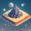 Placeholder: 100mm photo of isometric floating island in the sky, surreal pizza with jewels, intricate, high detail, behance, microworlds smooth, macro sharp focus, centered