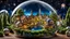 Placeholder: miniature detailed vintage small town in a glass sphere, surrounded by several other glass spheres, in each glass sphere a different city, village, or magical forest, wonderful garden, or fantasy figures, buildings in another transparent sphere, in the background the dim big cosmos with stars surrounds everything, beautifully shot, hyperrealistic, sharp focus, 64 megapixels, perfect composition, high contrast, cinematic, atmospheric, moody