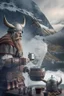 Placeholder: viking making tea in switzerland