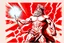 Placeholder: Detailed and realistic illustration of Greek god Zeus holding holding lightning. Vintage style illustration. Red and white lightning. Ultra high resolution. Muscular, low fat percentage.