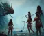 Placeholder: Insanely detailed photography of a FOUR beautiful girls representing "water, earth, fire and air" intricate and hyperdetailed painting by Ismail Inceoglu Huang Guangjian and Dan Witz CGSociety ZBrush Central fantasy art album cover art 4K 64 megapixels 8K resolution HDR