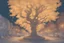 Placeholder: FAll golden tree under street lights on Halloween by James Jean