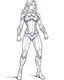 Placeholder: Avengers Captain Marvel, coloring page, no leaves, full body (((((white background))))), only use an outline., real style, line art, white color, clean line art, white background, Sketch style