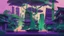 Placeholder: a colorful, whimsical, and expressive representation of bangkok, tokyo and chiang mai and paris landscapes and streets. homes grew taller and the cars turned into shades of dark green and purple, a massive bamboo tree that seemed to glow with an otherworldly light. Use UNIX microseconds timestamp 1681416485973 as seed.