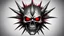 Placeholder: logo metal skull with spikes in the head and red eyes