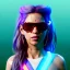 Placeholder: Shakira, artist, 30 years old, Realistic image, waist up portrait, etro style dress. Gucci sunglasses. loose long hair, eyes make up, perfect, glow, circle iris. Neon colors, leds. Cyberpunk. concept art, smooth, unreal engine 5, god lights, ray tracing, RTX, lumen lighting, ultra detail, volumetric lighting, 3d, finely drawn, high definition, 4k.