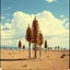 Placeholder: Strange spindle-shaped objects of various shapes, scattered over an arid wasteland, clouds, Max Ernst, Audubon, Amano, Walton Ford, Yves Tanguy, bright colours, polaroid, 8k, 3d, 33mm photography, well defined