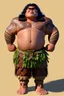 Placeholder: Pixar,face::a polynesian warrior with fat body, with long hair, high details, 8k