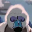 Placeholder: A Yeti with a gas mask