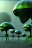 Placeholder: full length aliens clean art NFT, blender 3d