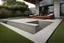 Placeholder: bottom half is solid section of finely groomed, top half is a flawless seamless single piece concrete slab, divided at small angle,