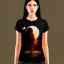 Placeholder: black long hairs lady astronaut top under sunset