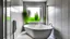 Placeholder: bathroom concrete, light grey, with bathtub