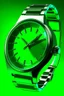 Placeholder: generate an image of green face watch which seem real for blog