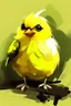 Placeholder: yellow creppy bird