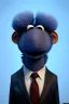 Placeholder: Waist up muppet Portrait, Vladimir Putin as muppet doll, Black suit, photo studio, blue background, unreal engine 5, concept art, art station, god lights, ray tracing, RTX, lumen lighting, ultra detail, volumetric lighting, 3d.