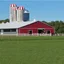 Placeholder: low angle scenic photo of a modern Dairy farm