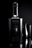 Placeholder: Luxurious Square Black Black Embossed Wine Bottle