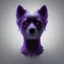 Placeholder: goth dog, purple-black color scheme, 8k resolution, dynamic lighting, reflective surfaces