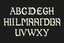 Placeholder: new hand painted blackletter font sample of the alphabet