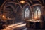 Placeholder: fantasy medieval study room