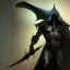 Placeholder: franz frazetta style, The Death Dealer, nazgul, dread