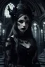 Placeholder: gothic style haute couture realistic girl high detais fantasmagoric filter cinematic