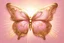 Placeholder: farfalla grande stilizzate dorate su sfondo rosa chiaro con raggi di sole