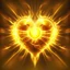 Placeholder: golden electric heart sun