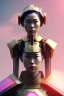 Placeholder: portrait, Asian cyborg woman, samurai warrior :: symmetry photography, cyberpunk style, pink hair, perfect eyes, samurai helmet, samurai army, katana, japanese traditional pattern, pink, white, black, glow eyes, cinematic, Ultra realistic, dark scene, soft color, highly detailed, unreal engine 5, RTX, ultra detail, 3d, finely drawn, high definition.