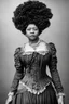 Placeholder: portrait, beautiful stunning lady and goddess, full body shot, medium shot Afro-Victorian