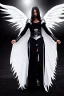 Placeholder: angel, demon, angel demon hybrid, half angel, half demon, black angel wings, white demon wings, black and white, balance, horns, armor, noble clothes, black and white armor, black and white clothes