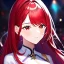 Placeholder: Clear focus, 8k, high quality, detailed, beautiful lighting, girl, vibrant colors, white long hair, vibrant red eye, red hair tip,