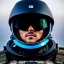 Placeholder: apocalypses, chaotic, magnificent, realistic, colorful, massive, epic, cinematic, 8k, HD, Ultra High Definition, photo film, hyper-detailed, Future Army soldier, military astronaut, space helmet with opaque glass visor, realistic proportions, front view