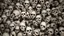 Placeholder: hundreds of anatomically correct, human skulls stacked into a wall unusual neon lighting, high octane, 64k, dystopian, vray, a picture of a dark, comedic, anatomically correct wall of colorful tightly packed skulls of varying sizes and expressions, photo-realistic, insanely meticulous, highly detailed,, 64k, dystopian, vray