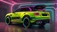 Placeholder: Bentley Bentayga Mansory Cyberpunk 2077 neon Style Rear View, Super Detailed, desktop wallpaper, 4K