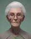 Placeholder:  portrait of a dignified old woman with green eyes and white hair in the style of Aleksander Rostov