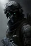 Placeholder: A soldier in the game modern warfare, he wears a solid black creepy helmet that covers his face. He is a sniper, but can also run point. His call sign is Wraith. Couple